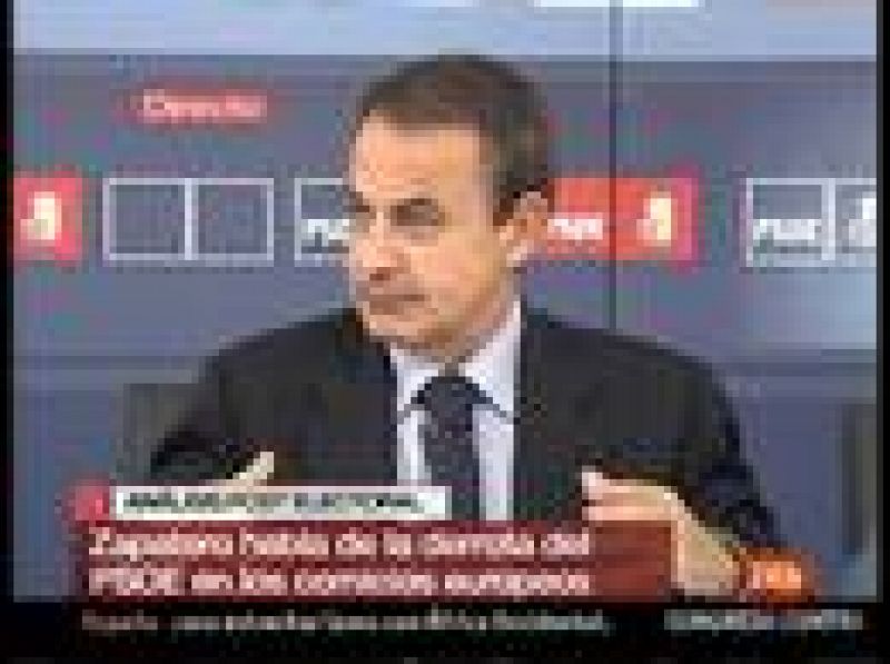 Zapatero: "Para ir a la Moncloa hay que ganar en el Congreso y no en Estrasburgo"