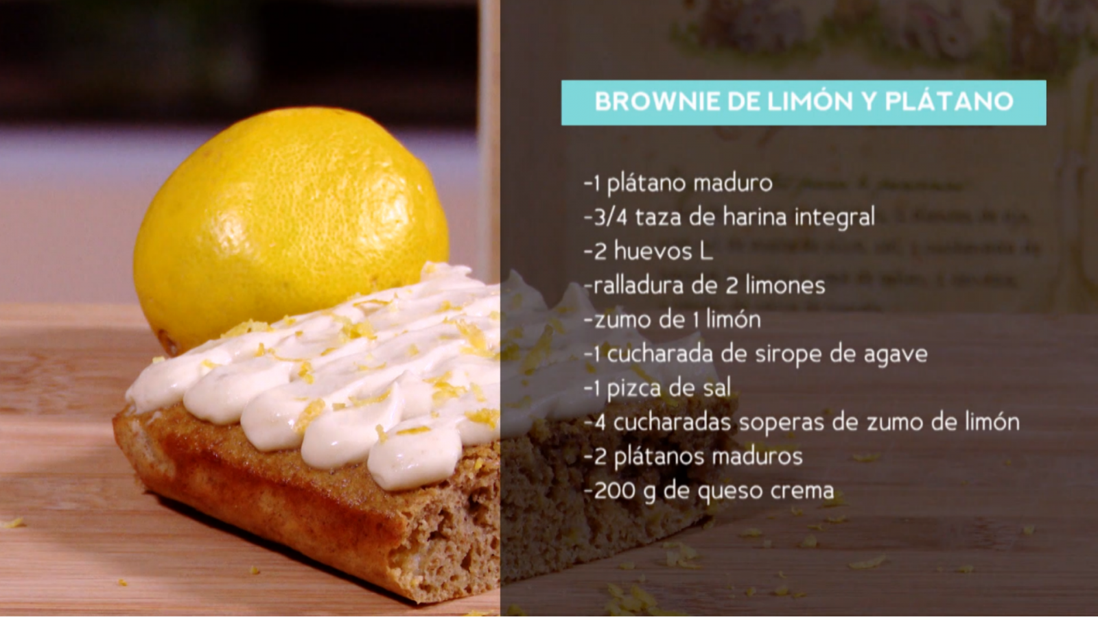 Brownie de limón con plátano 