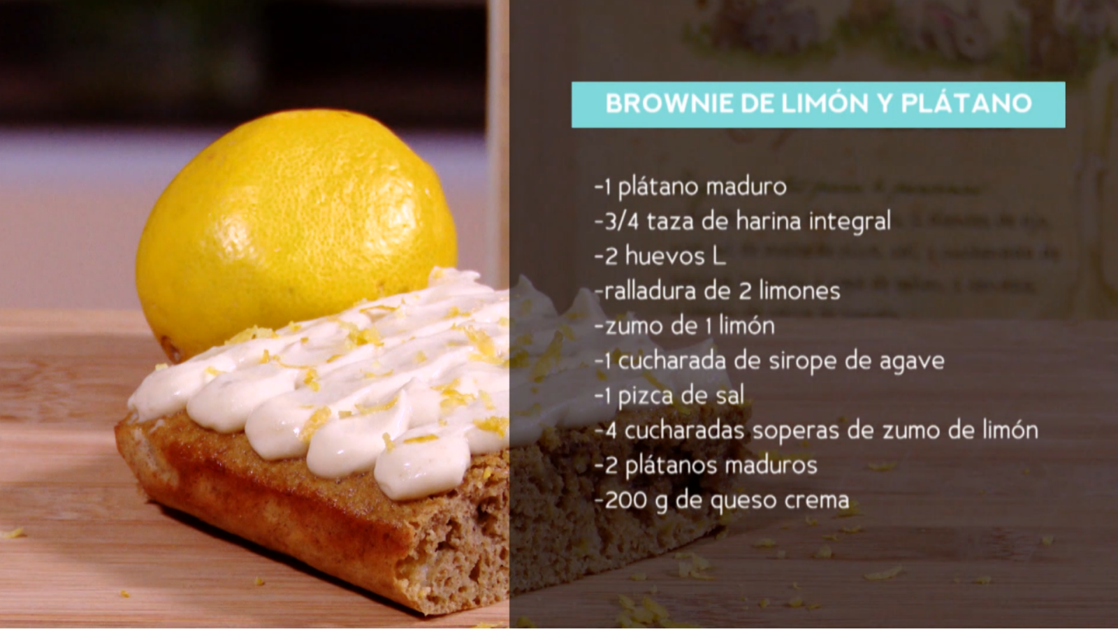 Brownie de limón con plátano