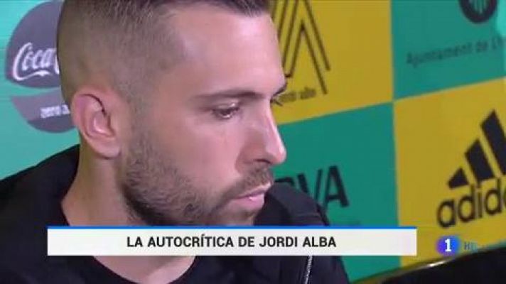 Jordi Alba hace autocrítica tras perder la final de Copa