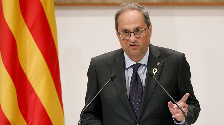 Telediario 1 - Torra pide la libertad inmediata de los presos del 'procés' tras el informe de la ONU que considera "arbitraria" su detención