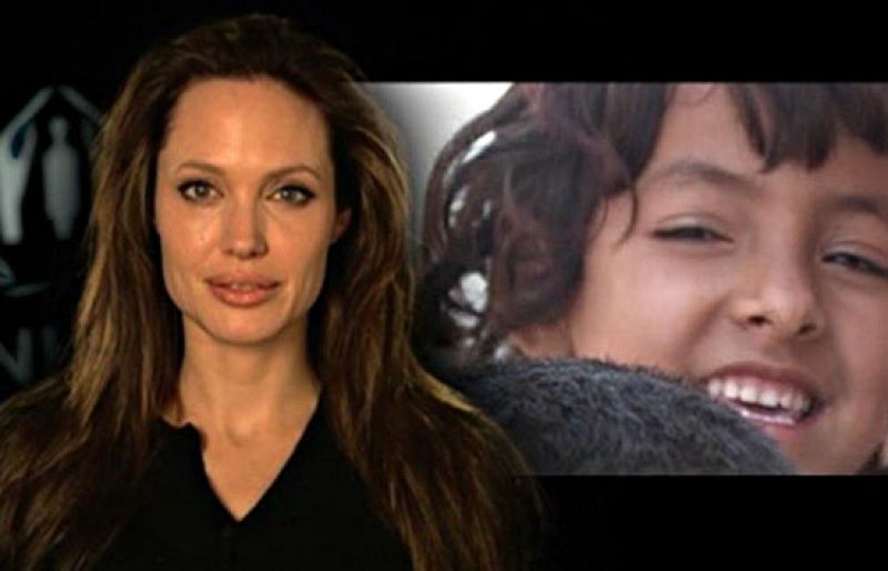 Angelina Jolie, con los refugiados