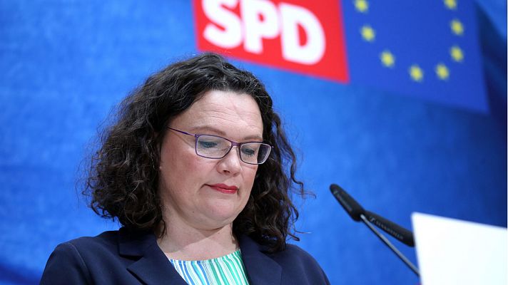 Dimite la líder de los socialistas alemanes tras la debacle del partido en las elecciones europeas