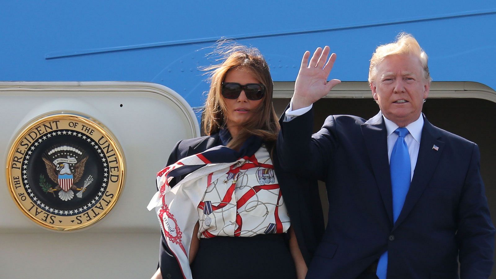 Trump llega a Londres para su visita de Estado al Reino Unido