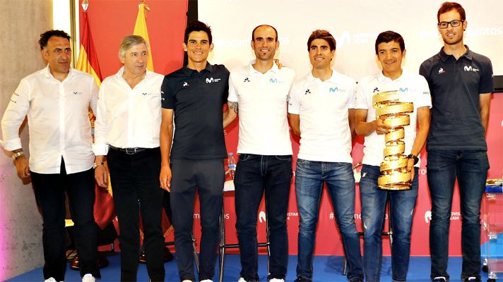 Telediario 1 - Carapaz y el Movistar celebran el Giro en Madrid sin aclarar el futuro