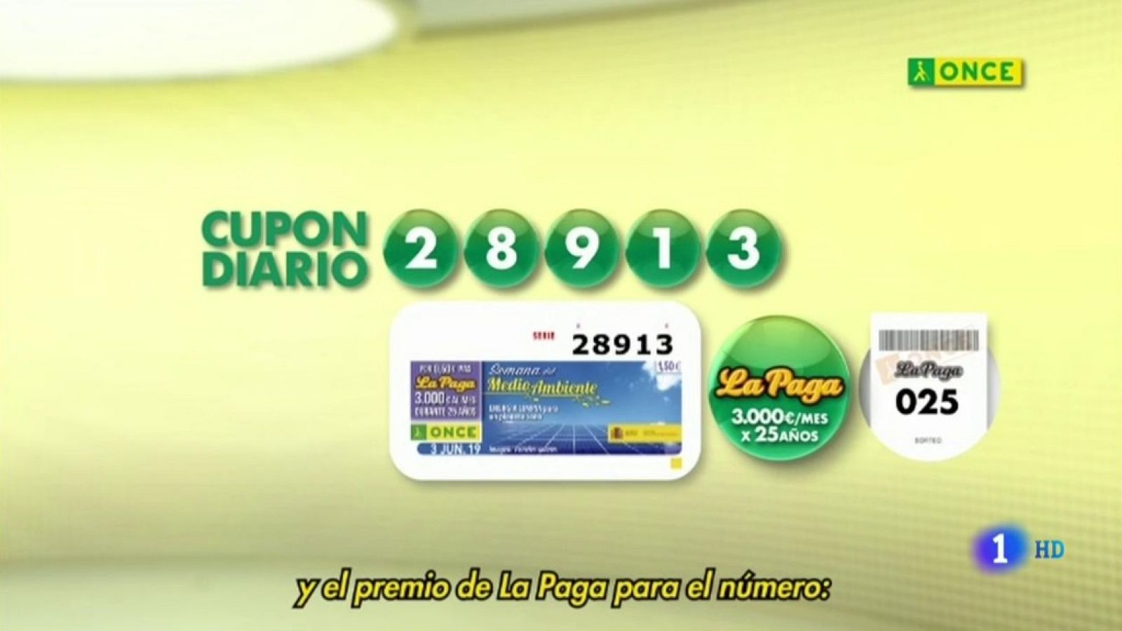 Sorteo ONCE - 03/06/19 - ver ahora