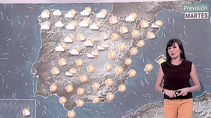 Telediario 1 - Ligero descenso de temperaturas en el oeste peninsular y lluvias en el Cantábrico