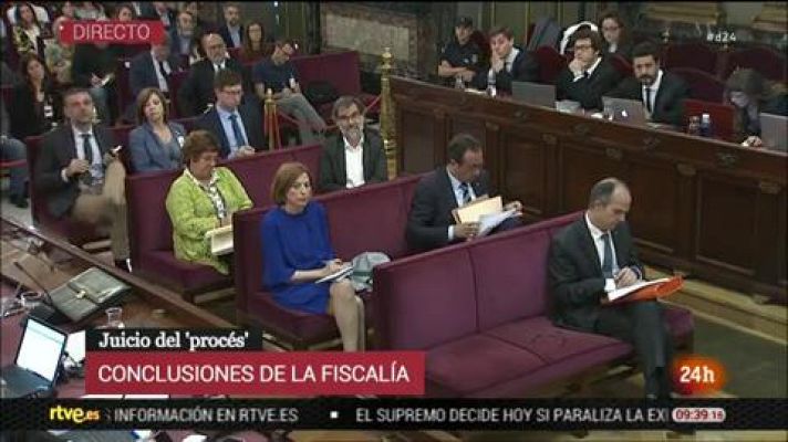 Informativo 24h - La Fiscalía asegura en su informe final que en el juicio del 'procés' que no se busca "criminalizar" proyectos políticos
