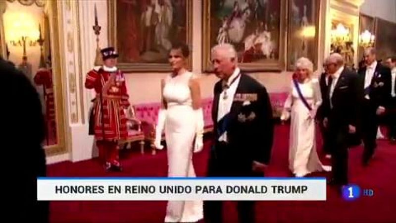 Reino Unido recibe con honores al presidente de Estados Unidos, Donald Trump