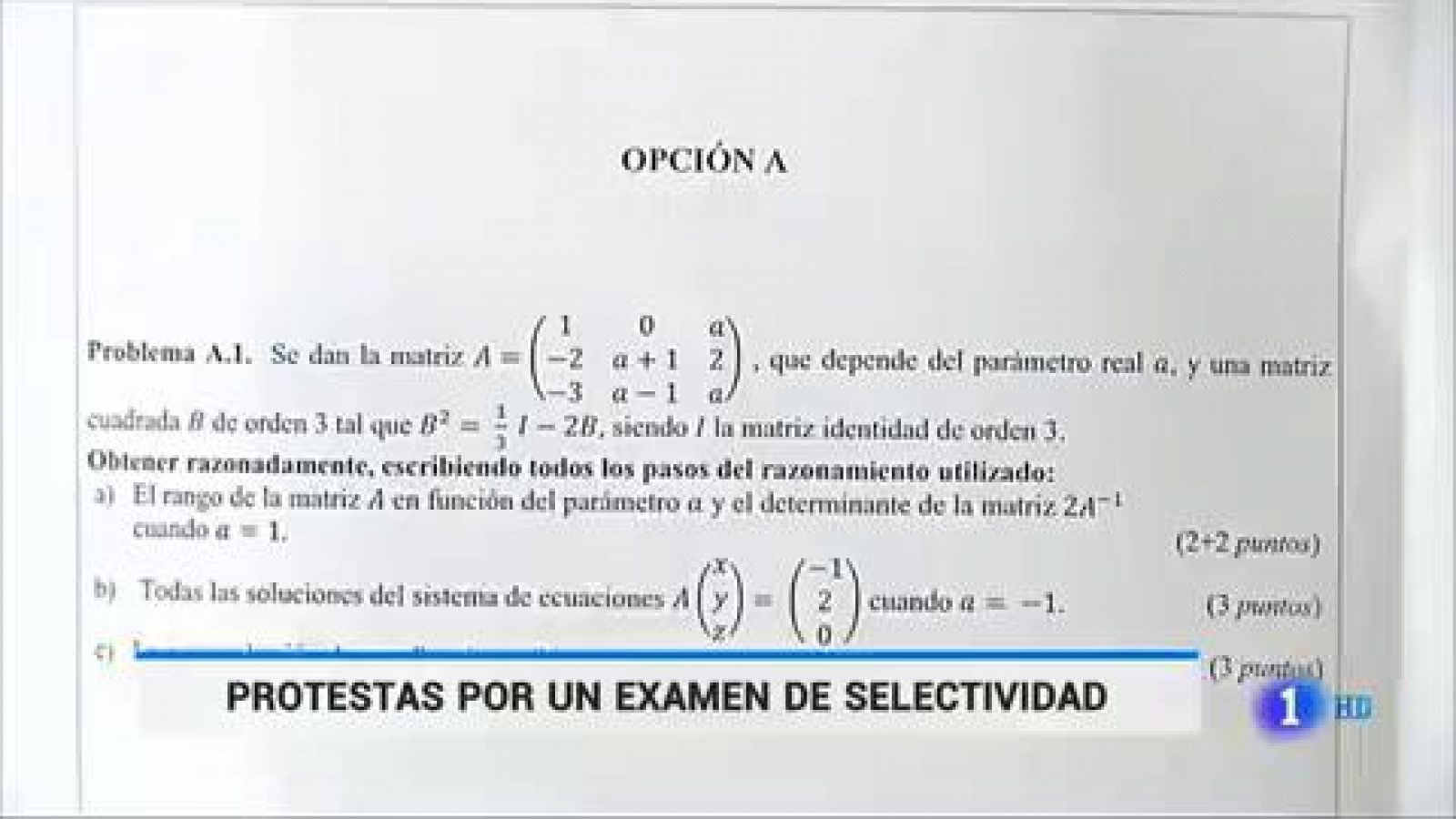 Oleada de protestas por el examen de selectividad de Matemáticas II en la Comunidad Valenciana