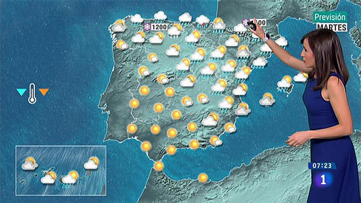 Bajan las temperaturas con lluvias en el Cantábrico y Cataluña