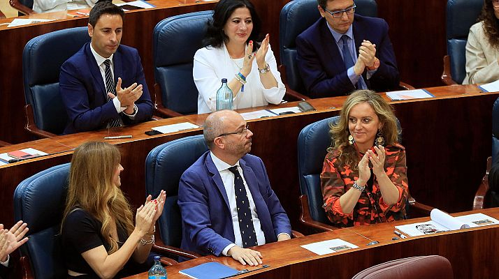 PP y Vox dan a Cs la presidencia de la Asamblea de Madrid