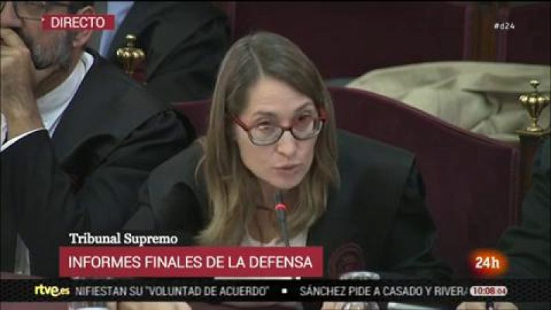 La abogada de Cuixart niega la rebelión y la sedición porque solo se produjeron "incidentes puntuales"