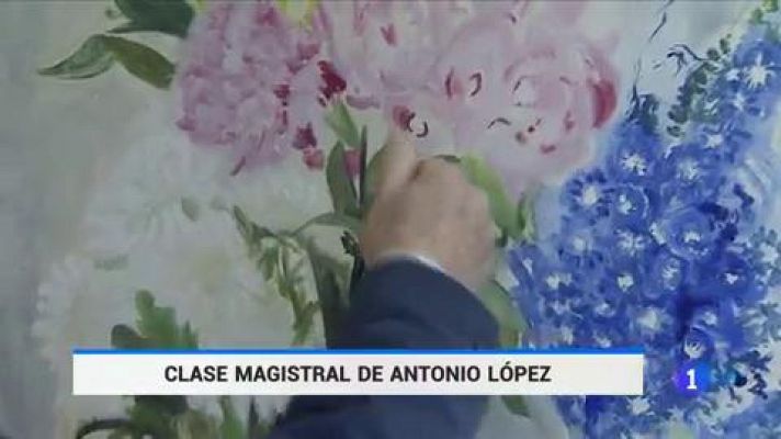 Telediario 1 - Un grupo de alumnos privilegiados asiste a un taller de Antonio López en Pamplona