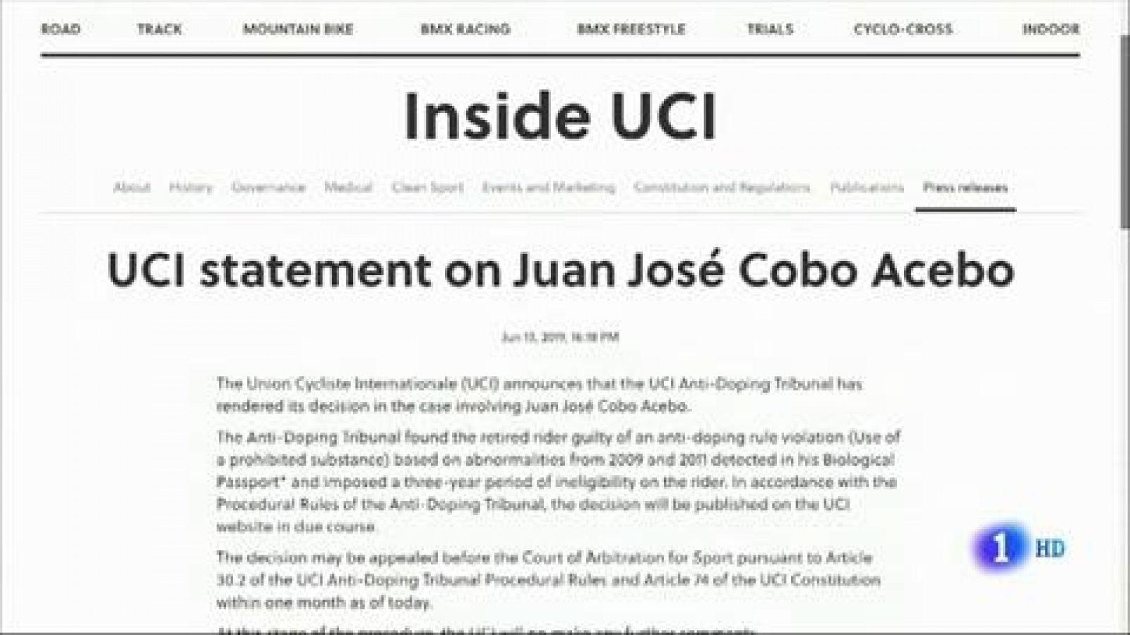 Juanjo Cobo pierde la Vuelta 2011 por dopaje -RTVE.es