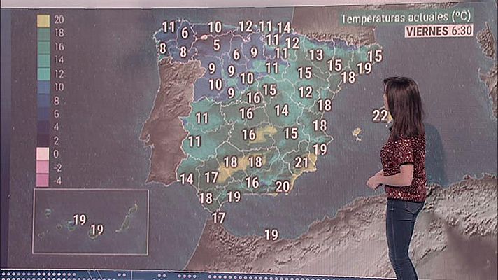 Ascenso térmico en el Mediterráneo y chubascos en el este peninsular, Galicia y Navarra