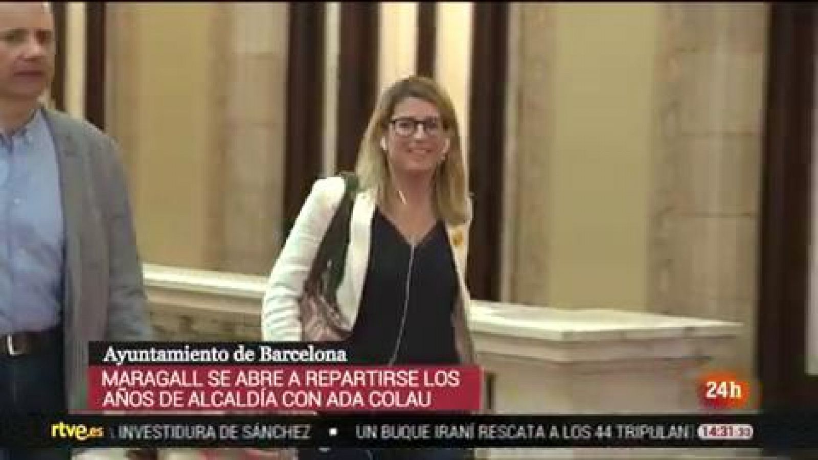 Informativo 24h: El candidato de ERC ofrece a Colau repartirse los años de la Alcaldía de Barcelona  | RTVE Play