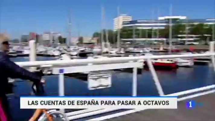 Telediario 1 - Los cálculos de España para llegar a octavos