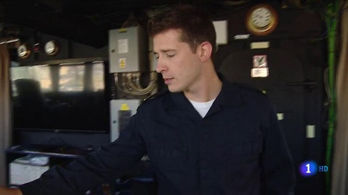 Telediario 1 - Un buque de la armada española patrulla permanentemente en las aguas del Golfo de Guinea