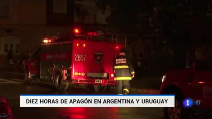 Diez horas de apagón eléctrico en Argentina y Uruguay