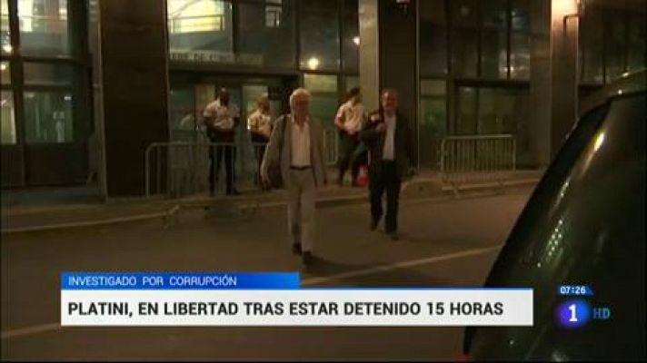 Telediario 1 - Platini, puesto en libertad