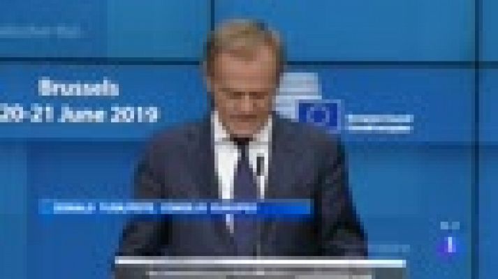 Telediario 1 - Declaraciones de Tusk y Juncker