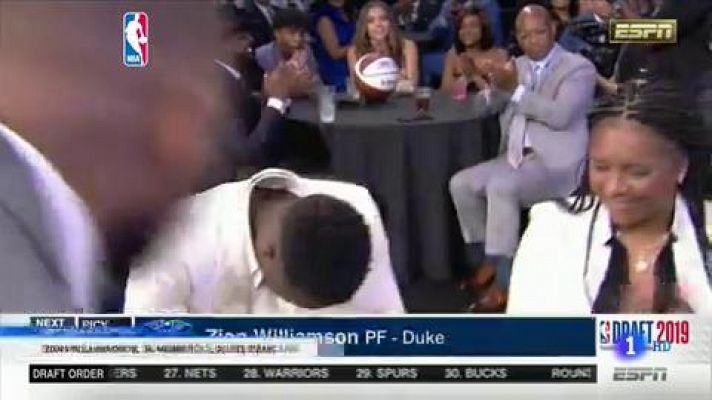 Zion Williamson enloquece Nueva Orleans con su elección en el 'Draft'