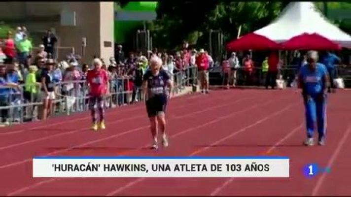 Telediario 1 - Julia Hawkins, un 'huracán' deportivo de 103 años