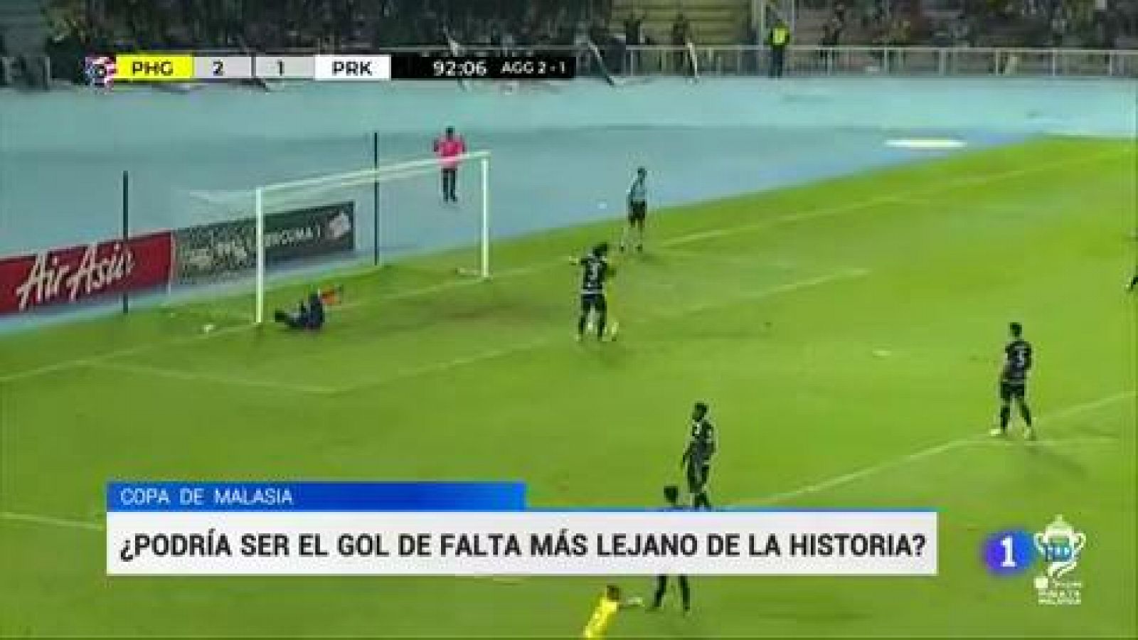 Telediario 1: El gol de falta directa más increíble jamás visto | RTVE Play
