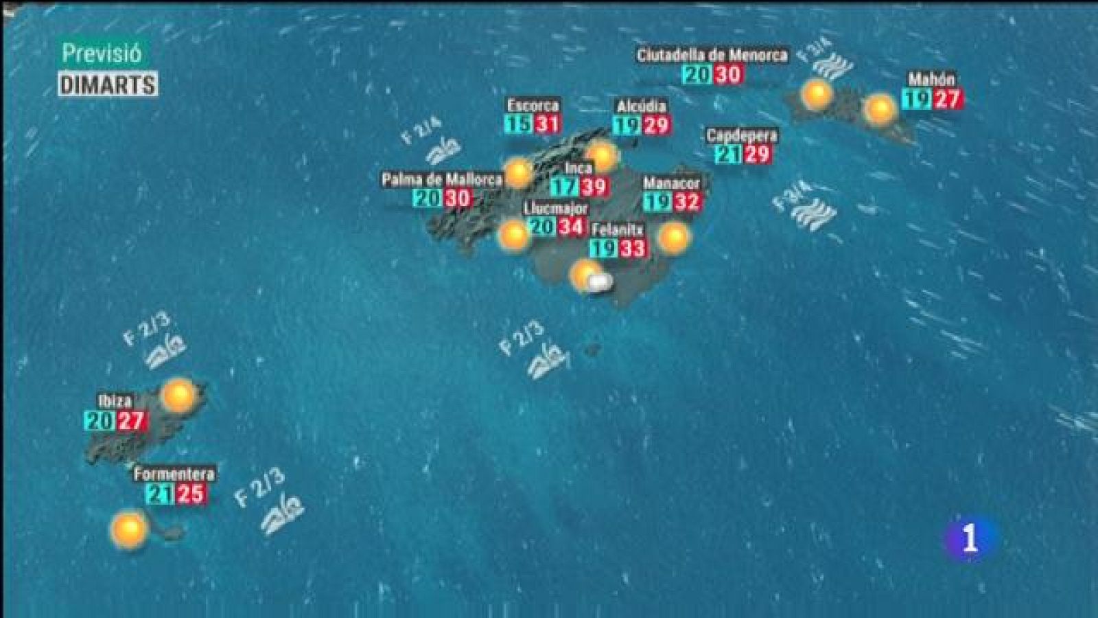 El temps a les Illes Balears - 24/06/19