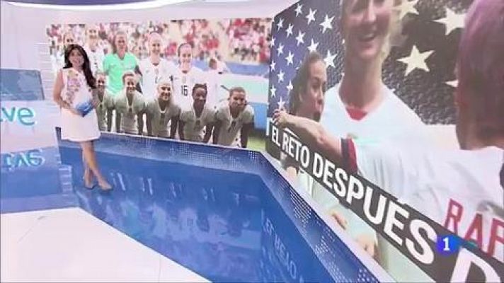 Telediario 1 - La gran potencia femenina del fútbol, un ejemplo de lucha por la equiparación salarial