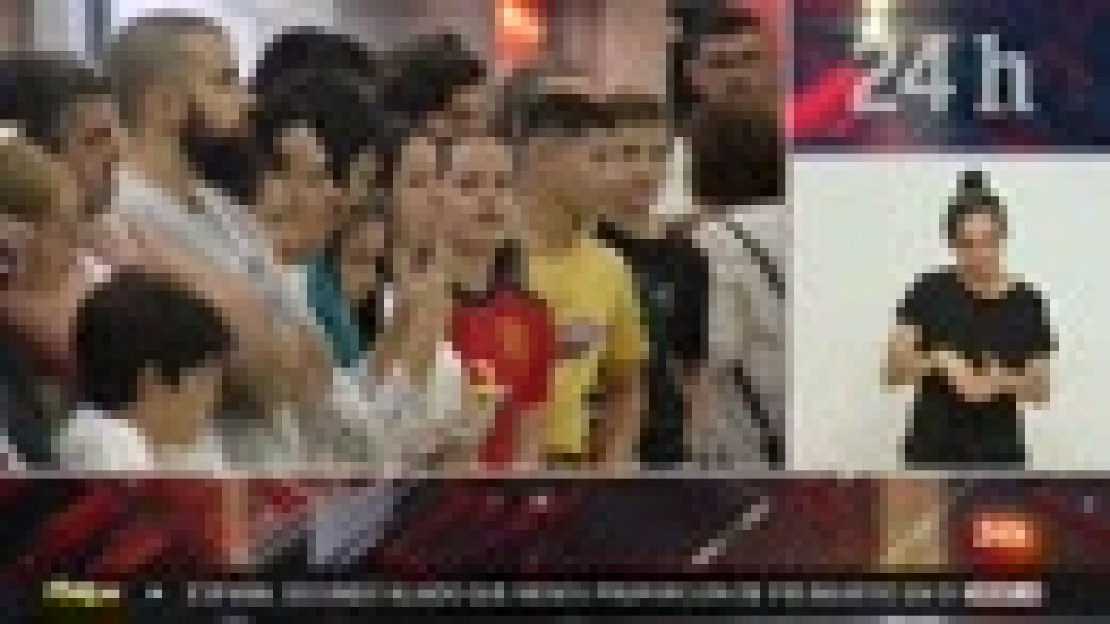 Gran recibimiento a la selección española tras el Mundial de Francia | Ver