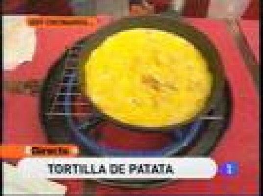 Tortilla de patatas con queso azul