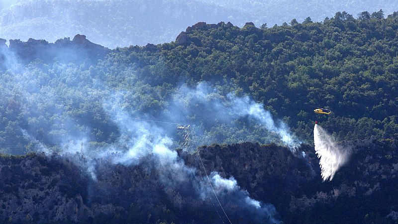 Arden 2.500 hectáreas en un incendio forestal en la ribera del Ebro