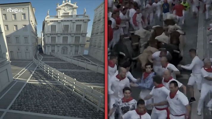 San Fermín - Recorrido virtual en 3D del encierro de Sanfermines