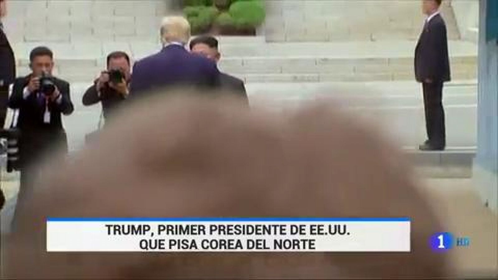 Sin programa: Trump entra en Corea del Norte tras saludar a Kim Jong-un en la frontera: "Es un gran día para el mundo" | RTVE Play