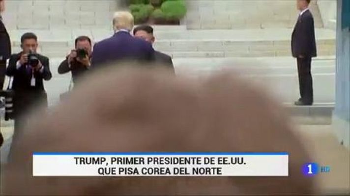 Trump entra en Corea del Norte tras saludar a Kim Jong-un en la frontera: "Es un gran día para el mundo"