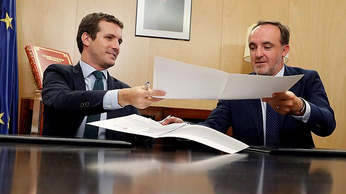 Informativo 24h - UPN, PP y Cs exigen a Sánchez "rectificar" y rechazar el apoyo de Bildu en Navarra por "decencia política"