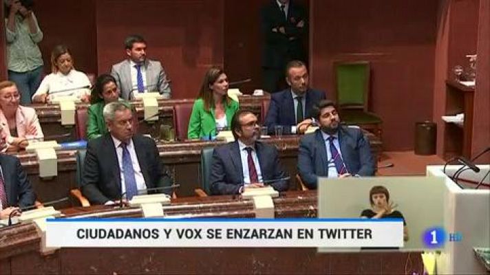 Telediario 1 - Vox insulta a Rivera en medio de las negociaciones para formar gobiernos en Madrid y Murcia