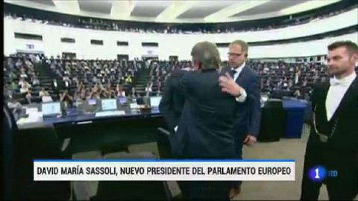Telediario 1 - La elección de David Maria Sassoli como presidente de la Eurocámara completa la nueva cúpula comunitaria
