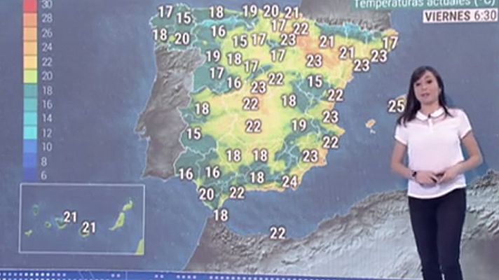 Temperaturas altas en el nordeste de la península y tormentas en Asturias y Galicia