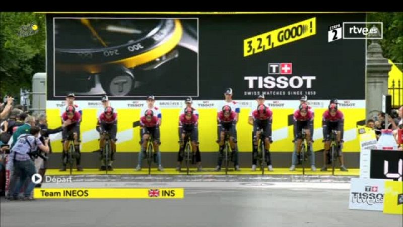El holandés Team Jumbo-Visma se adjudicado este domingo la segunda  etapa de la 106¬ edición del Tour de Francia, una contrarreloj por  equipos de 27,6 kilómetros con salida y llegada en Bruselas, con un  tiempo de 28:58, un resultado que permite ade
