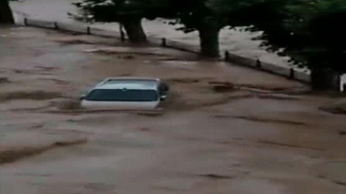 Informativo 24h - Las inundaciones del río Cidacos provoca graves daños materiales en Navarra