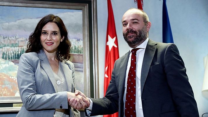 Informativo 24h - Ayuso pide "responsabilidad" a Cs y a Vox en las conversaciones para formar gobierno en Madrid