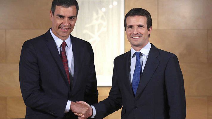 Telediario 1 - Casado reitera su 'no' a Sánchez y le sugiere buscar acuerdos para un gobierno de coalición