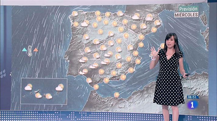 El tiempo - Hoy va a haber un ascenso térmico notable en el interior nordeste y suroeste peninsular