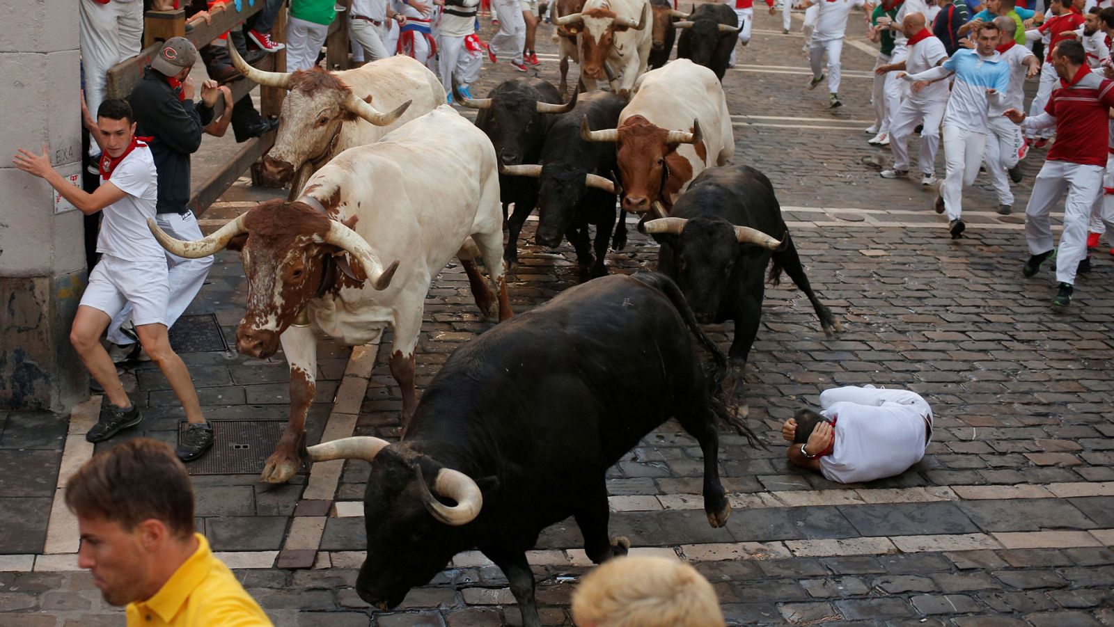 Quinto encierro de San Fermín 2019: Emoción con los Victoriano del Río