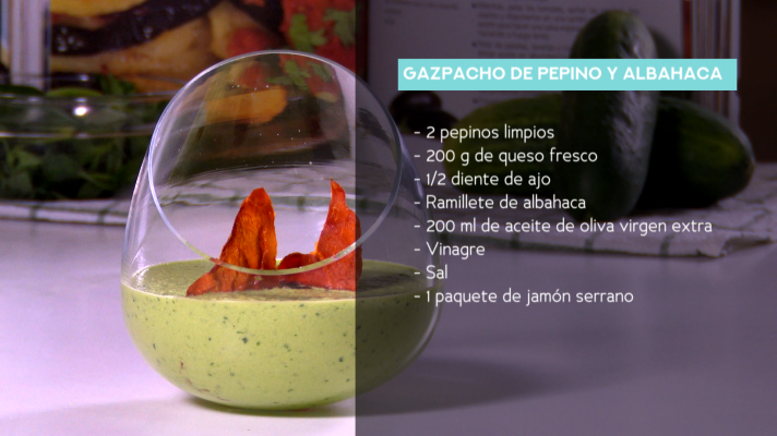 RTVE Cocina - Receta de gazpacho de pepino y albahaca