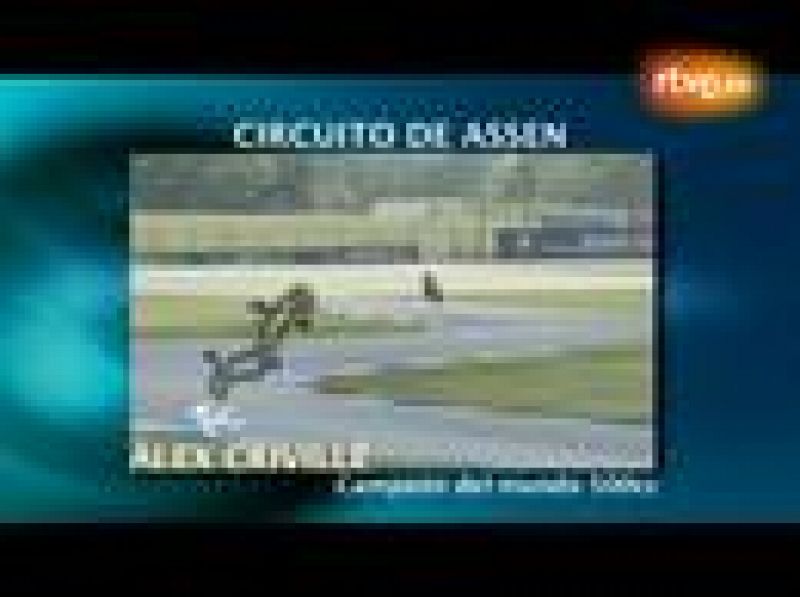 Vuelta de reconocimiento de Álex Crivillé al circuito de Assen.