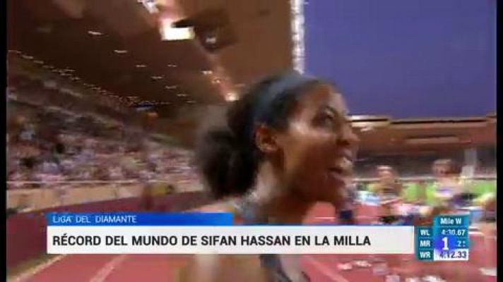 Telediario 1 - Hassan se consagra como la "reina" del medio fondo con un nuevo récord milla